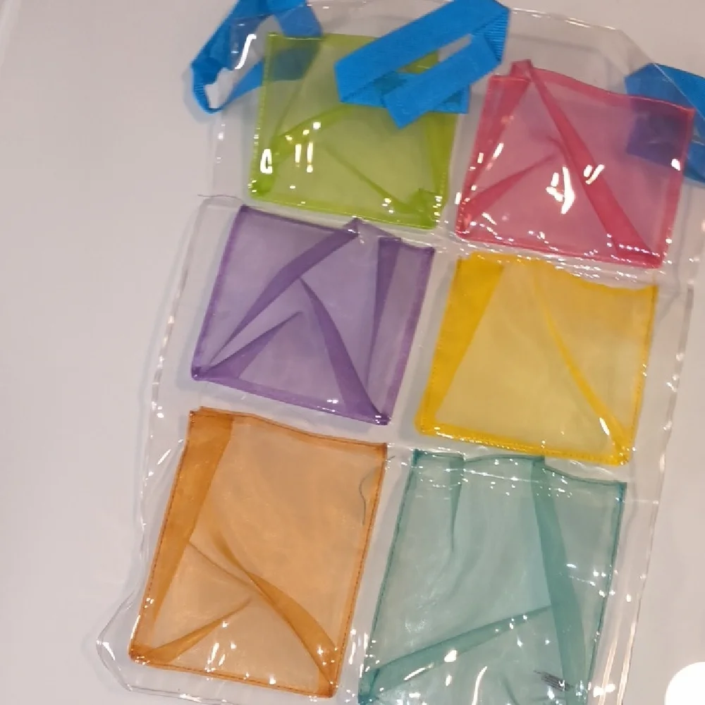 Orange and Blue Bathroom Organizer